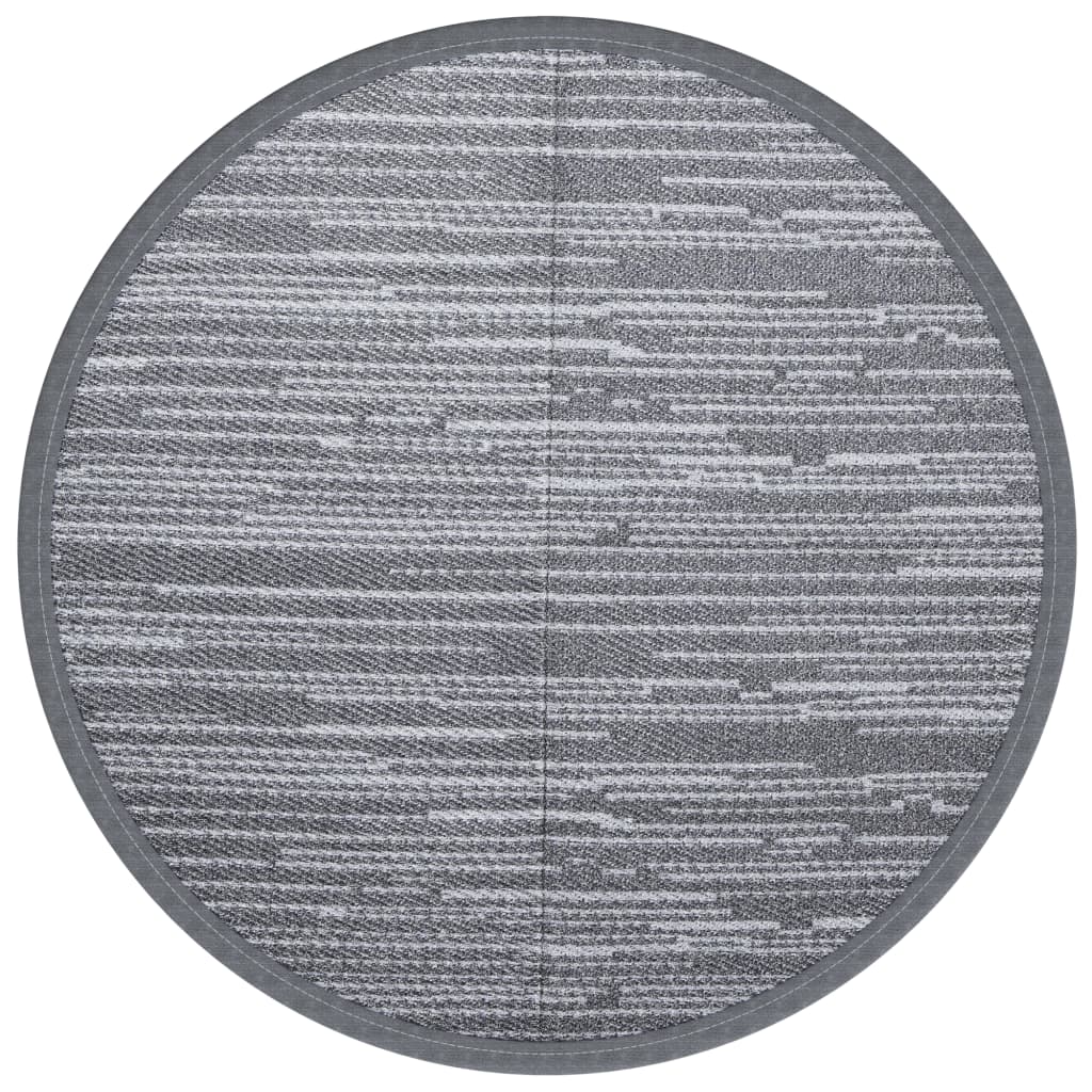 Vidaxl Extérieur tapis Ø 160 cm Gray en polypropène