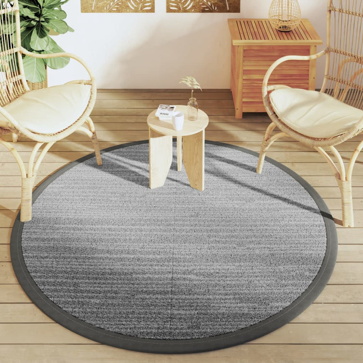 Vidaxl Extérieur tapis Ø 160 cm Gray en polypropène