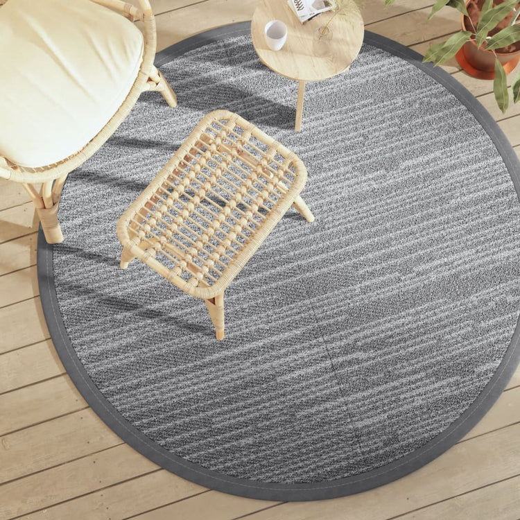 Vidaxl Extérieur tapis Ø 160 cm Gray en polypropène