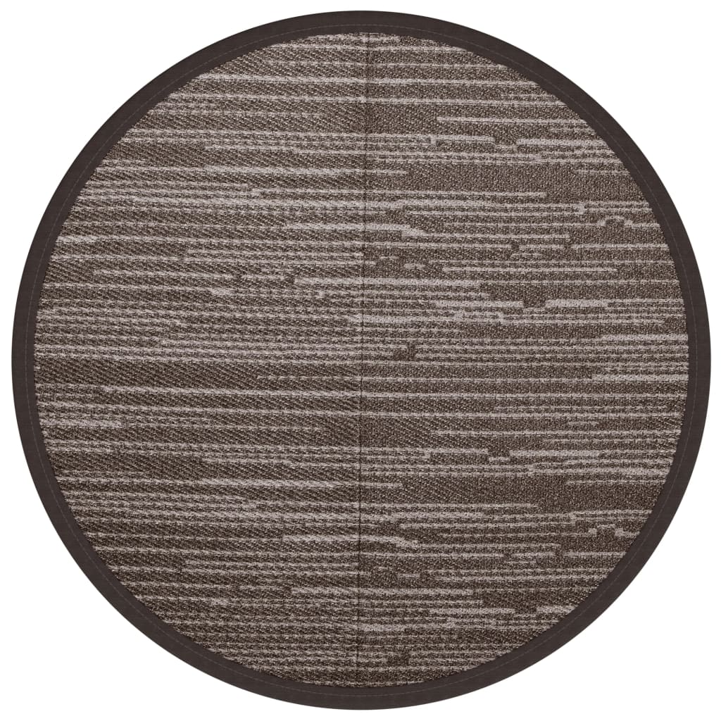 Vidaxl Extérieur tapis Ø 120 cm Brown en polypropène
