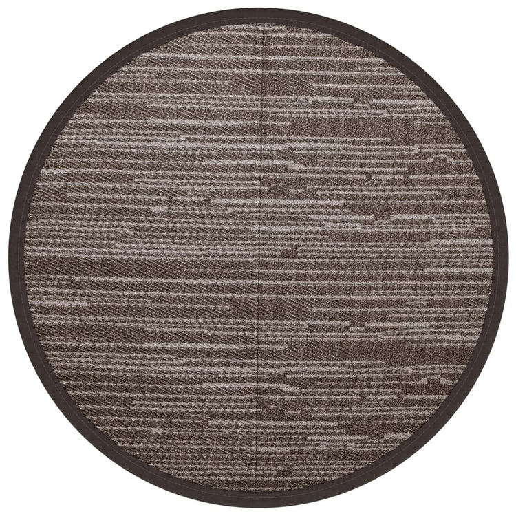 Vidaxl Extérieur tapis Ø 120 cm Brown en polypropène