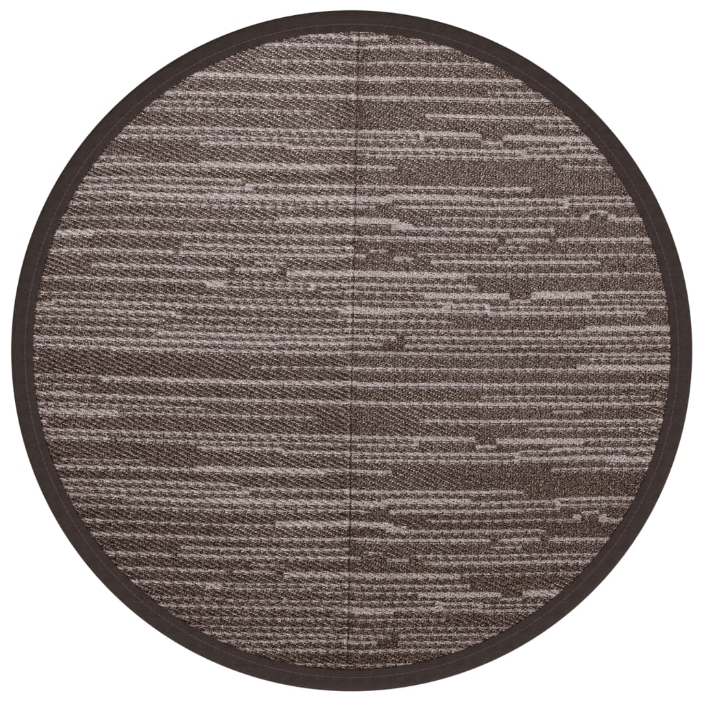 Vidaxl à l'extérieur du tapis Ø160 cm en polypropène brun