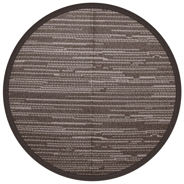Vidaxl à l'extérieur du tapis Ø160 cm en polypropène brun