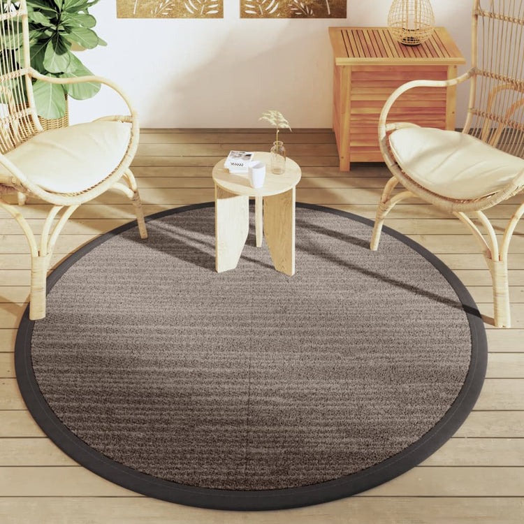 Vidaxl à l'extérieur du tapis Ø160 cm en polypropène brun