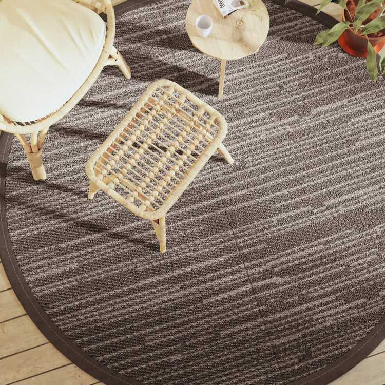 Vidaxl Extérieur tapis Ø200 cm en polypropène brun