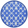 Vidaxl Extérieur tapis Ø200 cm Polypropène bleu et blanc