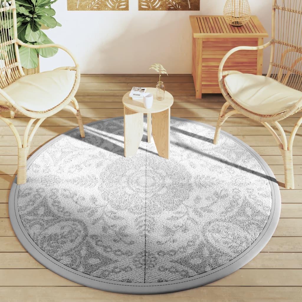 Vidaxx tapis d'extérieur arakil ø160 cm polypropylène gris clair