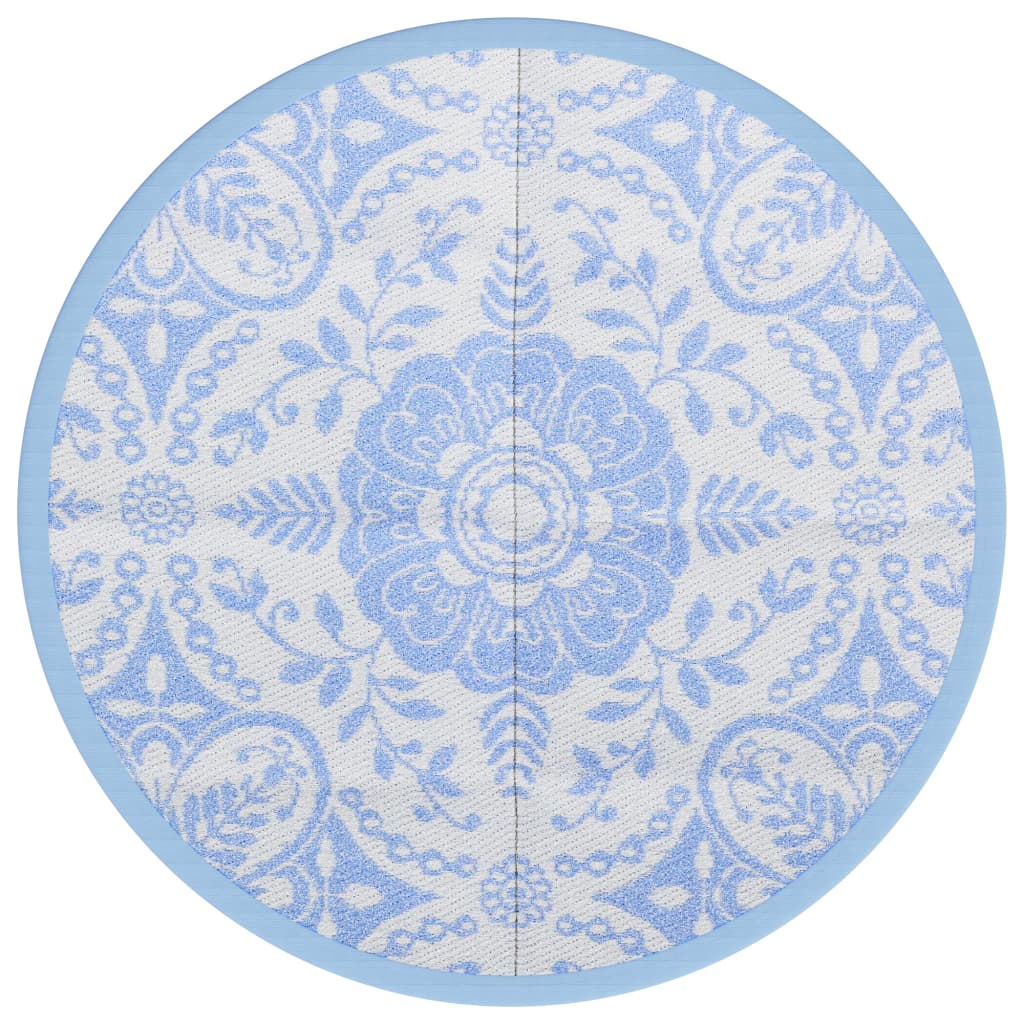 Vidaxl Tapis extérieur Ø120 cm Bébé en polypropène bleu