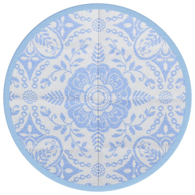 Vidaxl Tapis extérieur Ø120 cm Bébé en polypropène bleu