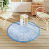 Vidaxl Tapis extérieur Ø120 cm Bébé en polypropène bleu