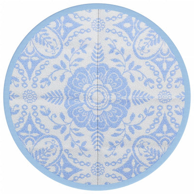 Vidaxl Tapis extérieur Ø160 cm Bébé en polypropène bleu