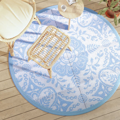 Vidaxl Tapis extérieur Ø160 cm Bébé en polypropène bleu