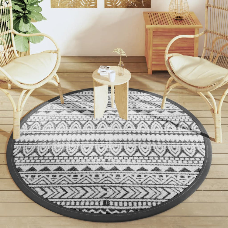 Vidaxl Extérieur Rapis Ø160 cm Polypropène noir