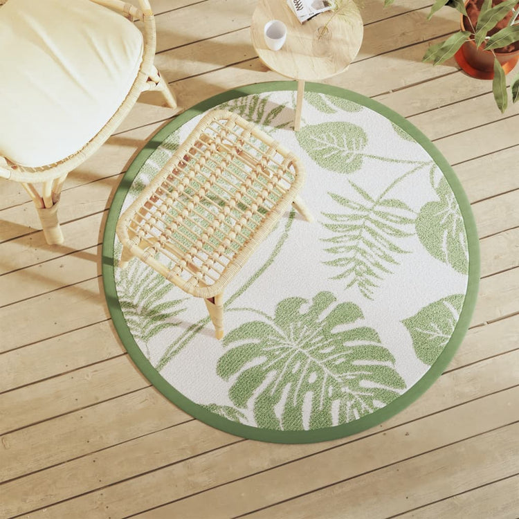Vidaxl Extérieur tapis Ø 120 cm Green en polypropène