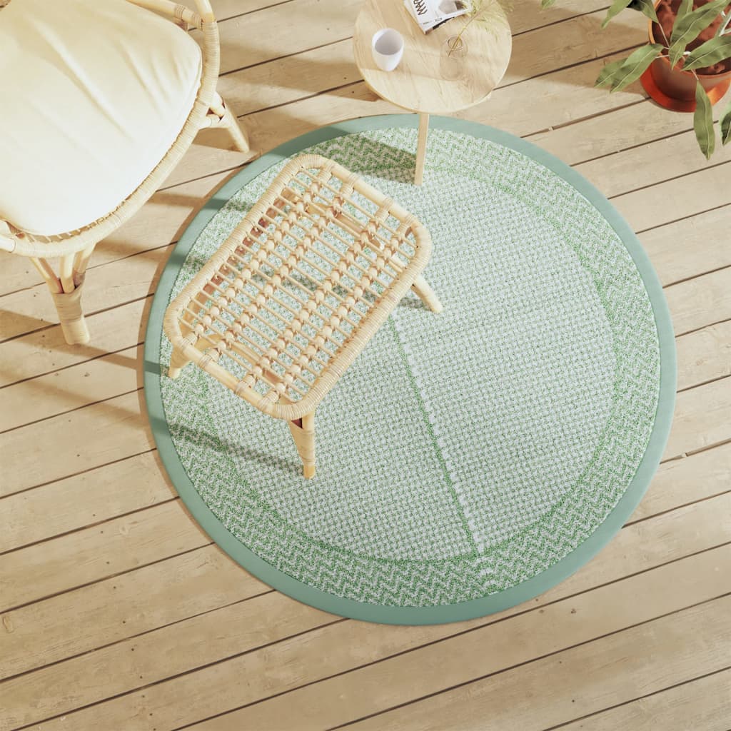 Vidaxl Extérieur tapis Ø 120 cm Green en polypropène
