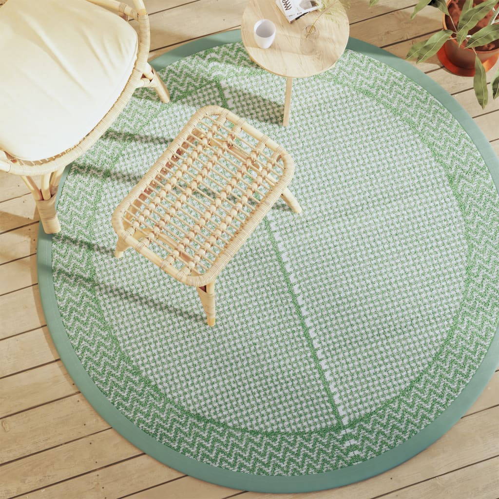 Vidaxl Extérieur tapis Ø 160 cm Green en polypropène