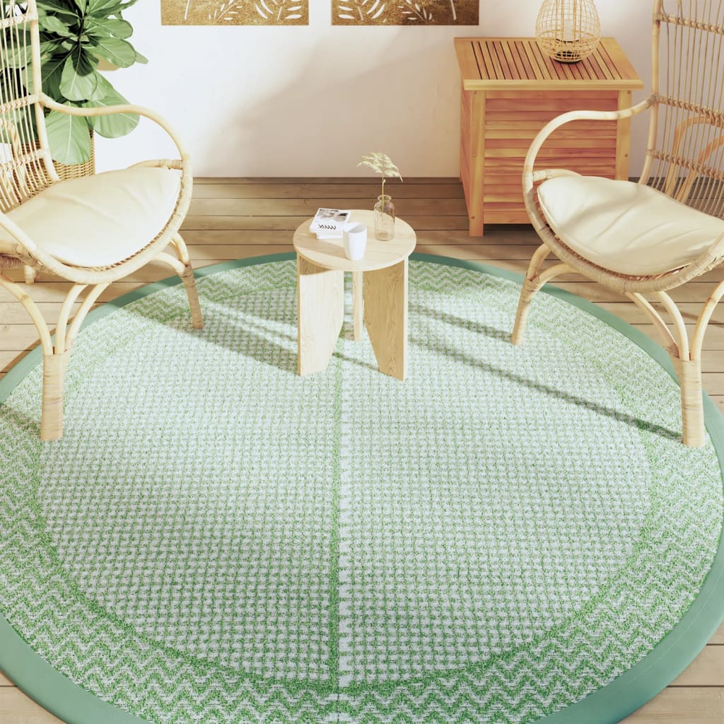 Vidaxl Extérieur tapis Ø200 cm Green en polypropène