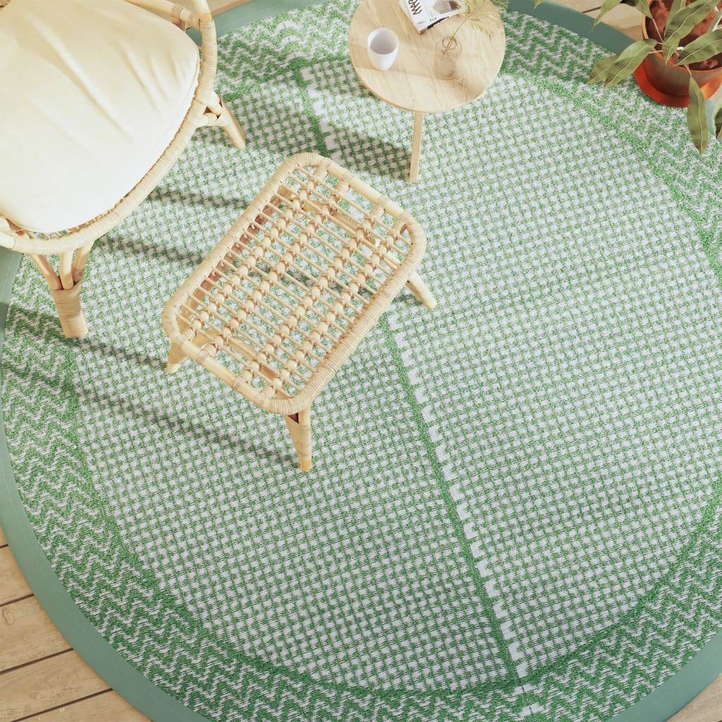 Vidaxl Extérieur tapis Ø200 cm Green en polypropène