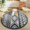 Vidaxl à l'extérieur du tapis Ø 160 cm Polypropène noir