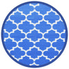 Vidaxl Tapis extérieur Ø 200 cm Bleu en polypropène