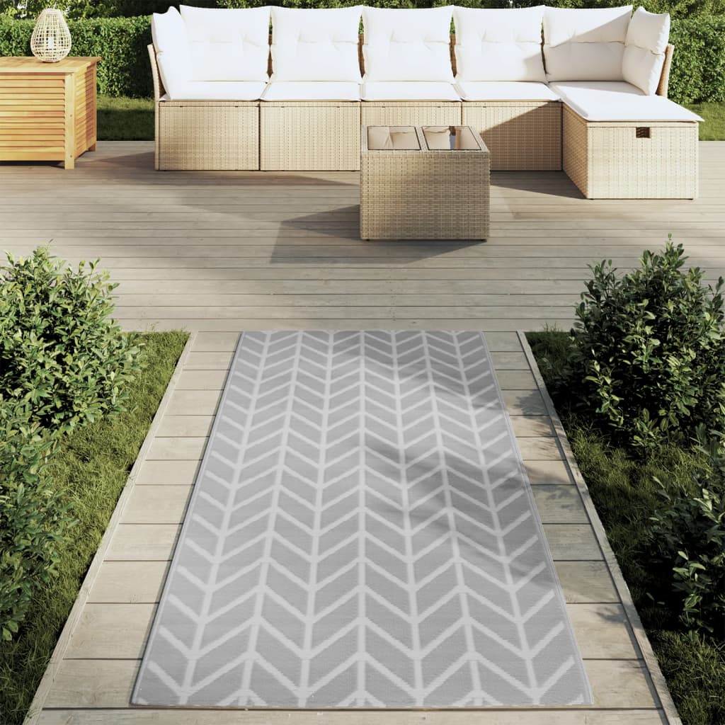 Vidaxl Extérieur Rug 80x150 cm pp Gray