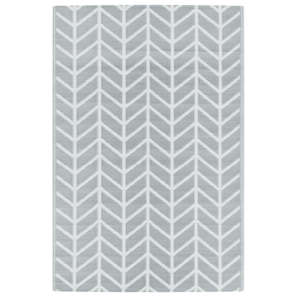 Vidaxl à l'extérieur du tapis 120x180 cm pp gris