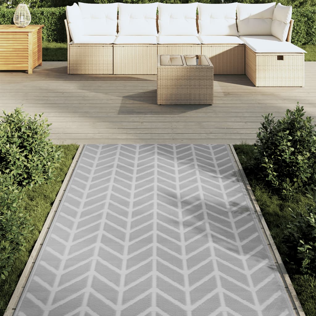 Vidaxl à l'extérieur du tapis 120x180 cm pp gris