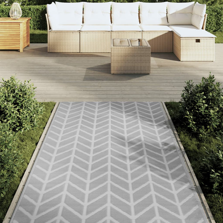 Vidaxl à l'extérieur du tapis 120x180 cm pp gris