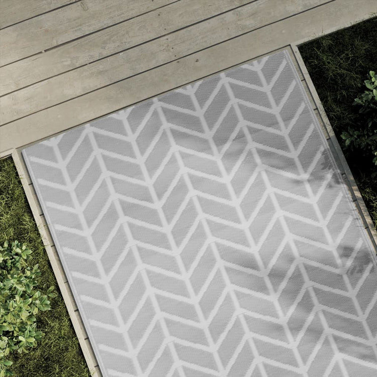 Vidaxl à l'extérieur du tapis 120x180 cm pp gris