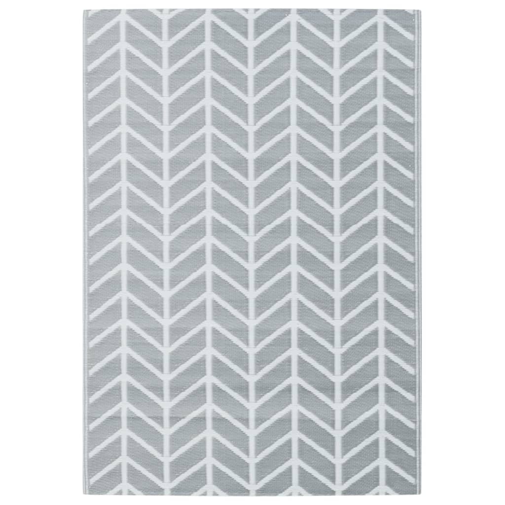 Vidaxl à l'extérieur du tapis 160x230 cm pp gris