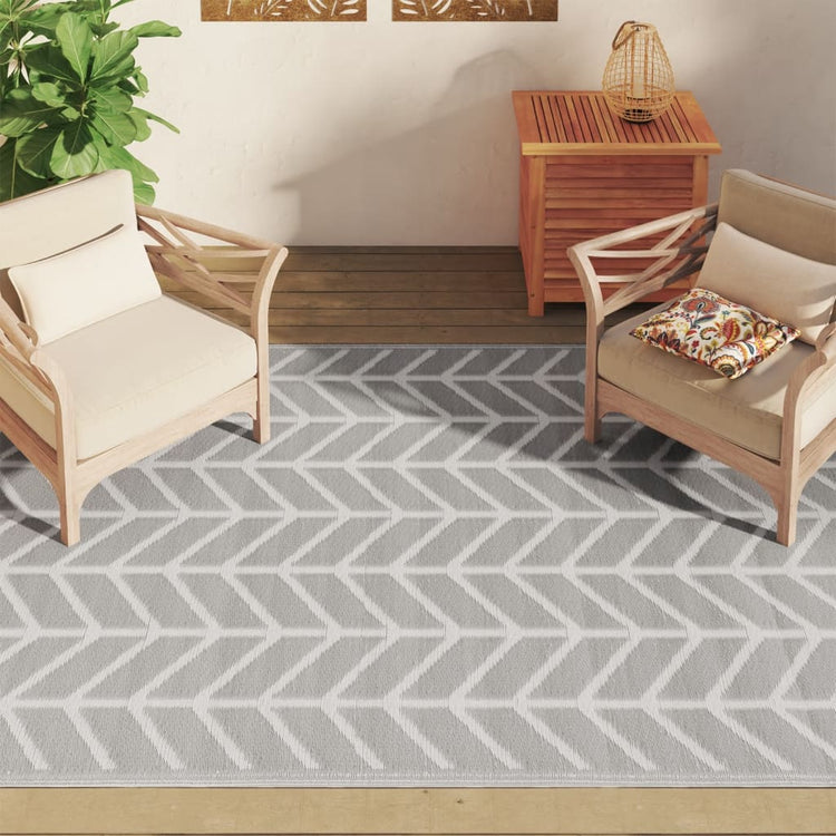 Vidaxl à l'extérieur du tapis 160x230 cm pp gris