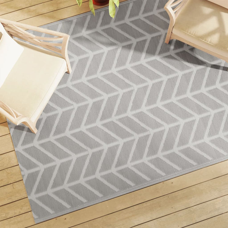 Vidaxl à l'extérieur du tapis 160x230 cm pp gris