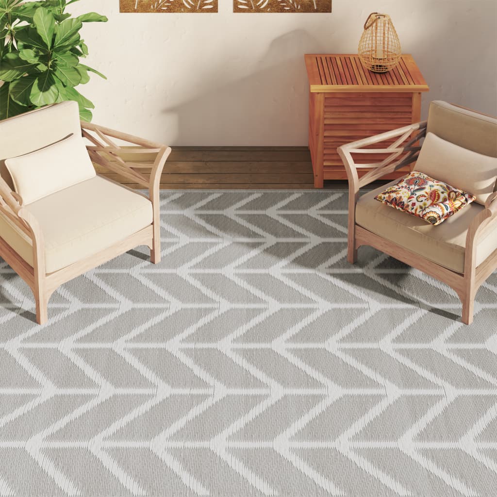 Vidaxl Tapis extérieur 190x290 cm pp gris