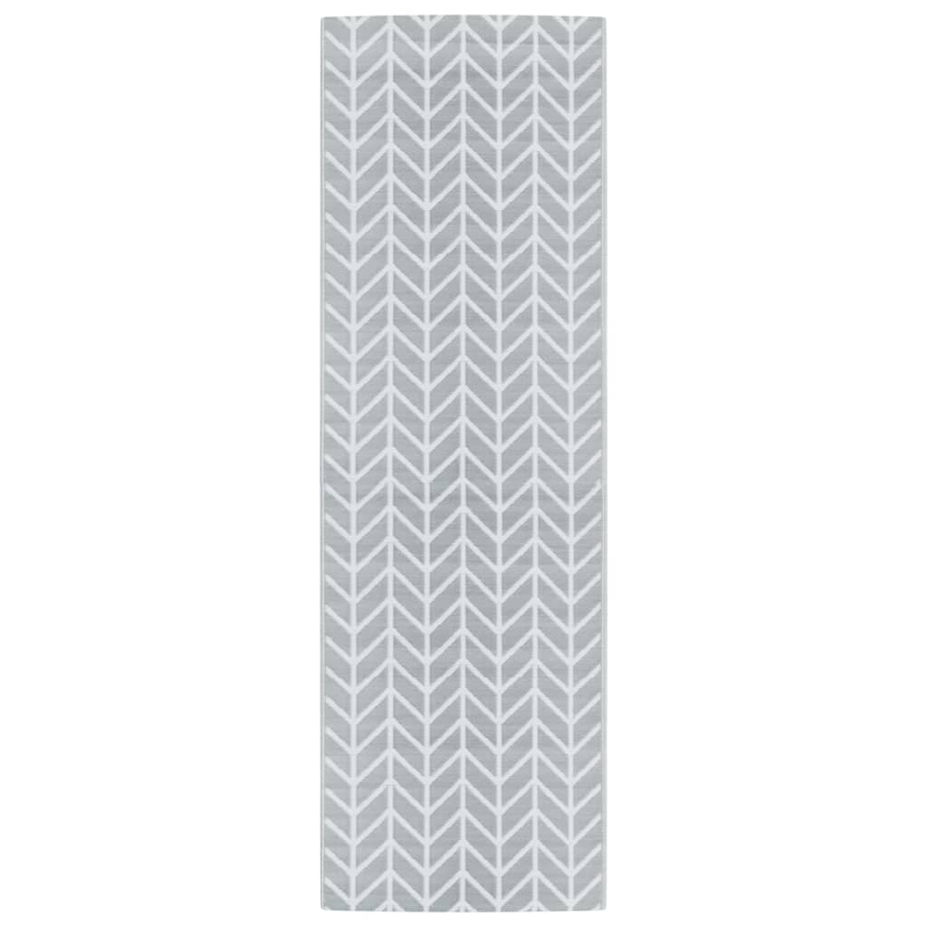 Vidaxl Extérieur Rug 80x250 cm Gray en polypropène