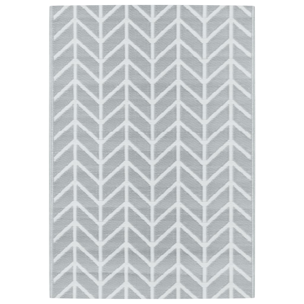 Vidaxl à l'extérieur du tapis 140x200 cm Gray en polypropène