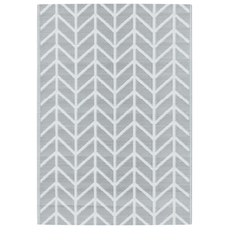 Vidaxl à l'extérieur du tapis 140x200 cm Gray en polypropène