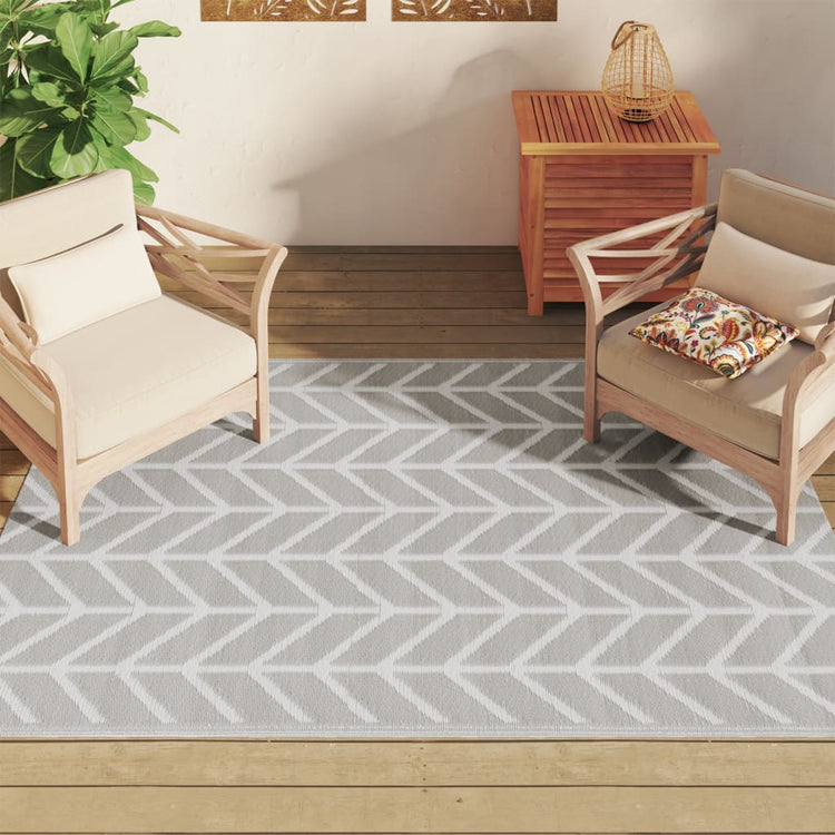 Vidaxl à l'extérieur du tapis 140x200 cm Gray en polypropène