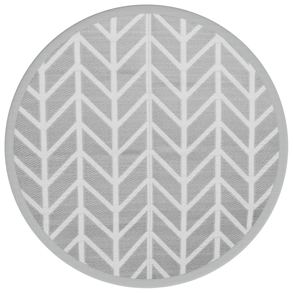 Vidaxl Extérieur Rapis Ø120 cm Gray en polypropène