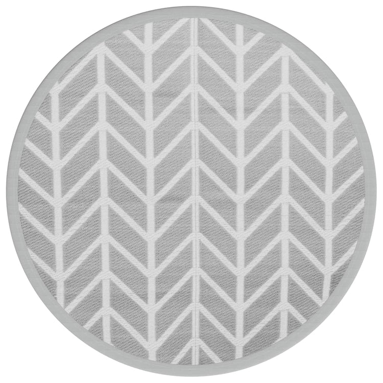 Vidaxl Extérieur Rapis Ø120 cm Gray en polypropène