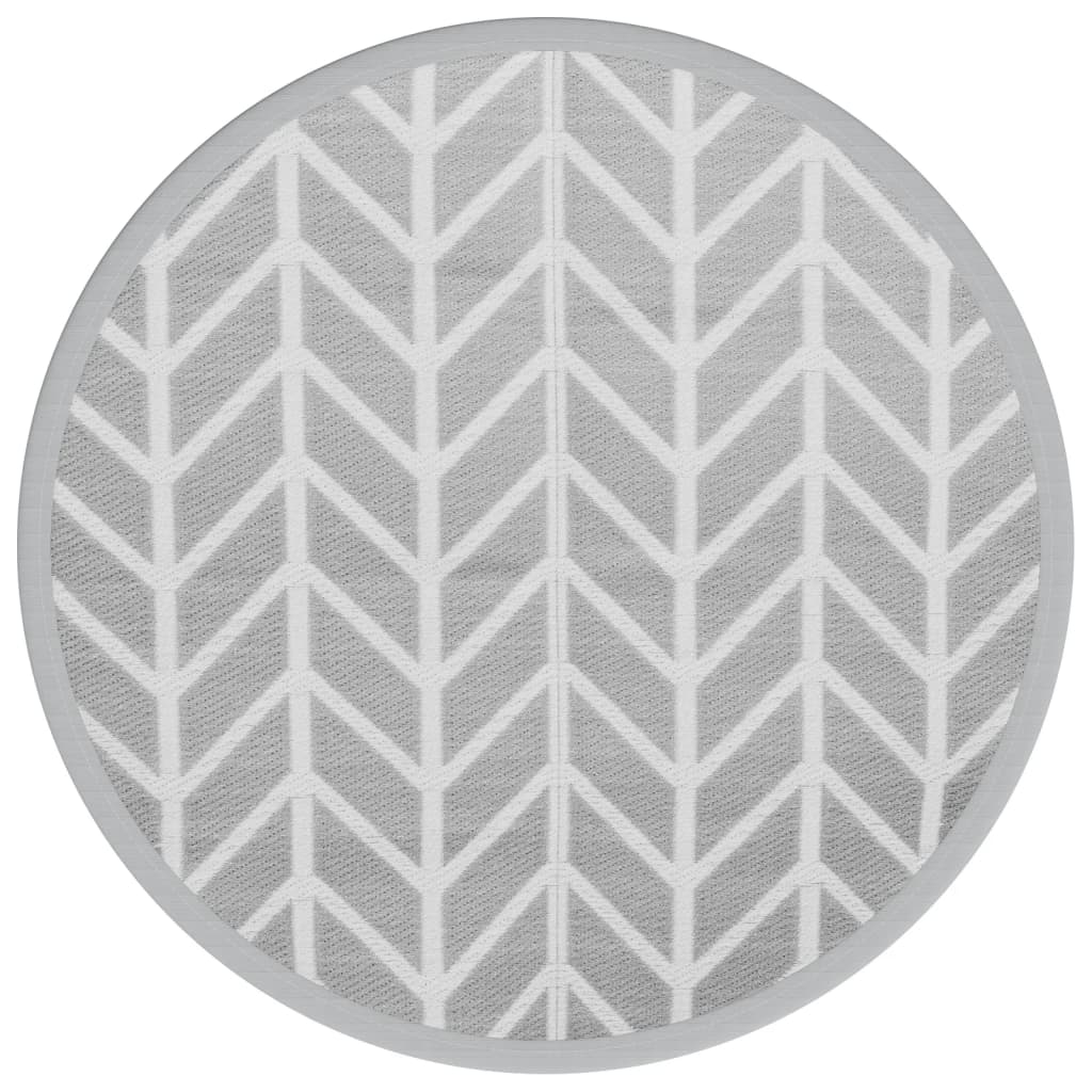 Vidaxl Extérieur tapis Ø 160 cm Gray en polypropène