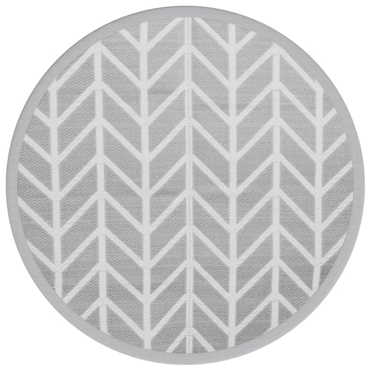 Vidaxl Extérieur tapis Ø 160 cm Gray en polypropène