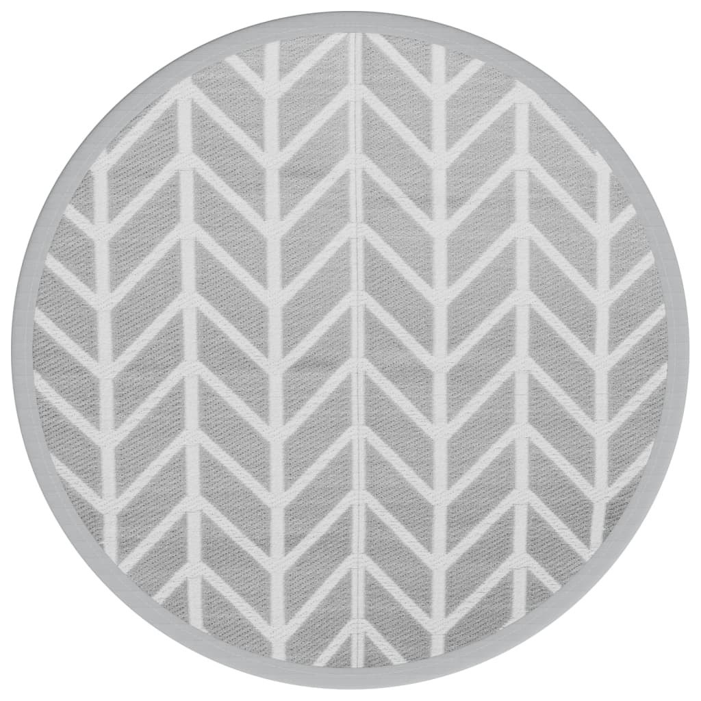 Vidaxl à l'extérieur du tapis Ø 200 cm Gray en polypropène