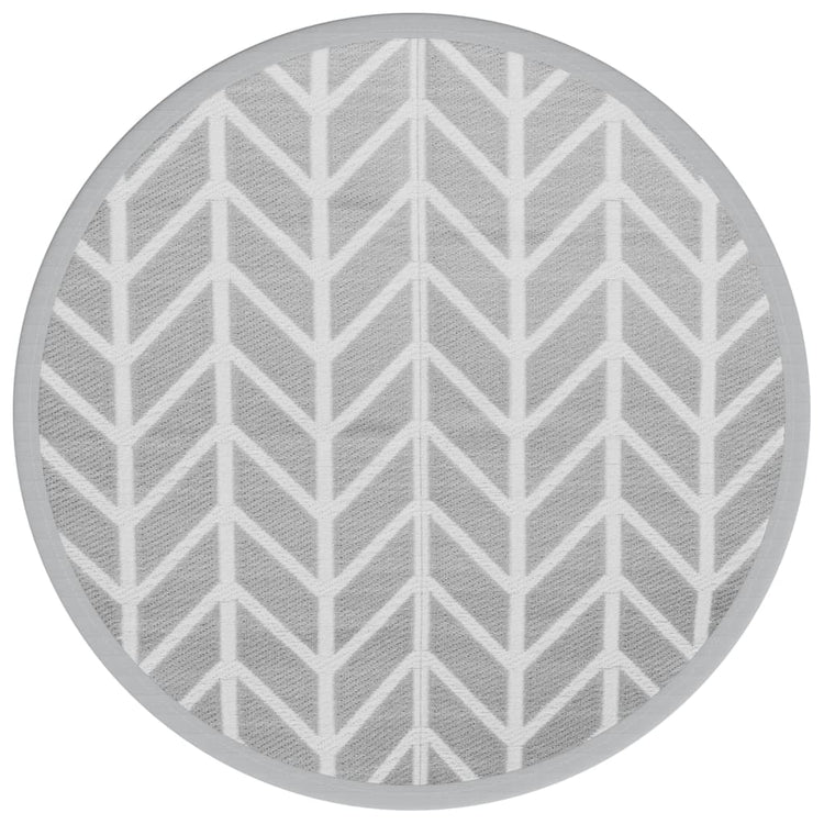 Vidaxl à l'extérieur du tapis Ø 200 cm Gray en polypropène
