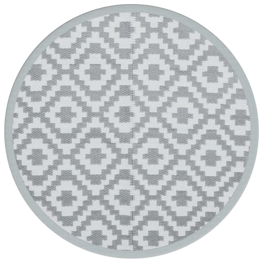 Vidaxl Extérieur Rapis Ø120 cm Gray en polypropène
