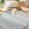 Vidaxl à l'extérieur du tapis Ø 200 cm Gray en polypropène