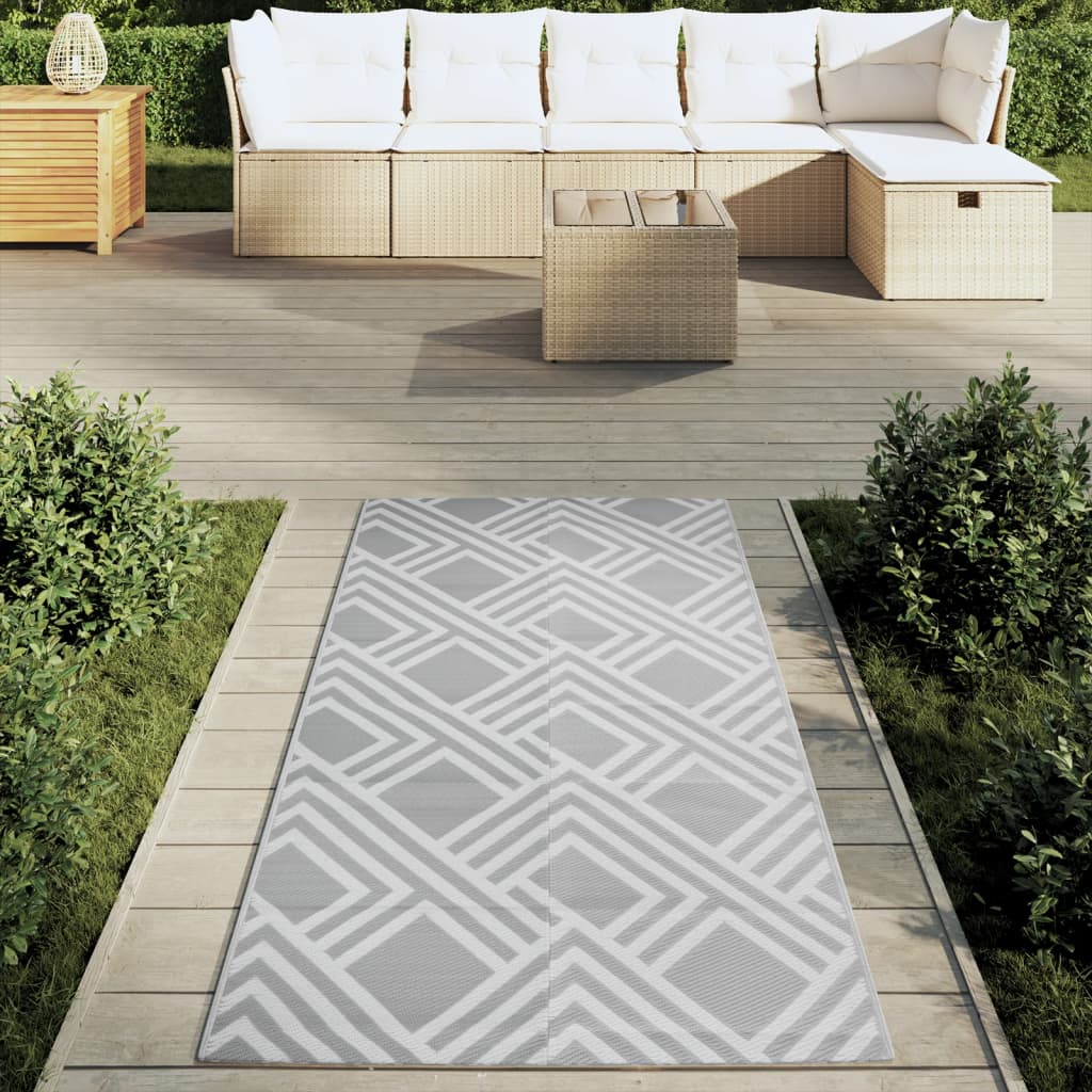 Vidaxl Extérieur Rug 80x150 cm pp Gray