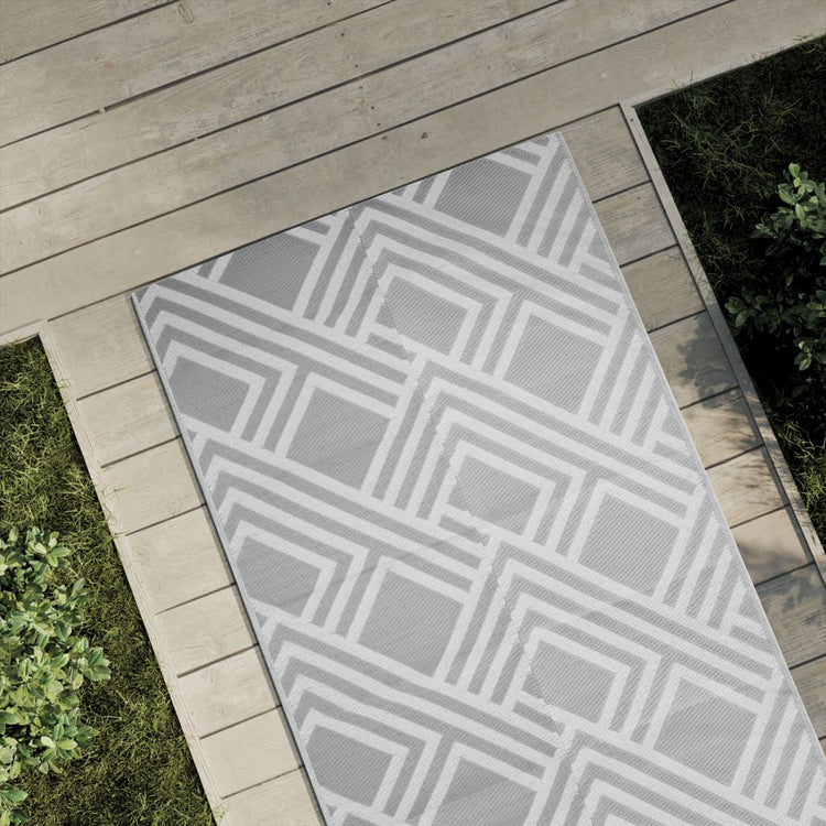 Vidaxl Extérieur Rug 80x150 cm pp Gray