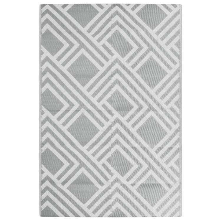 Vidaxl à l'extérieur du tapis 120x180 cm pp gris