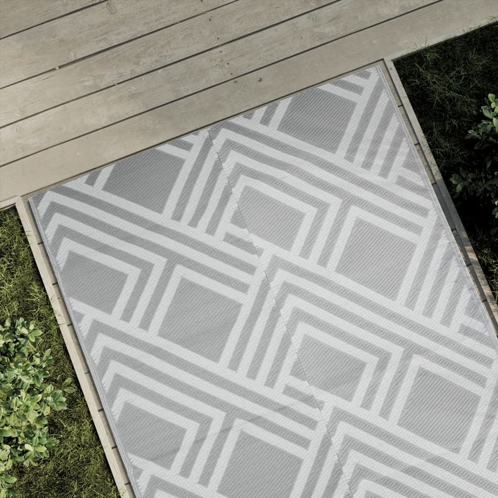 Vidaxl à l'extérieur du tapis 120x180 cm pp gris