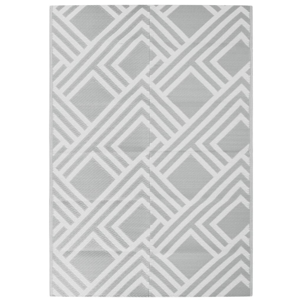 Vidaxl à l'extérieur du tapis 160x230 cm pp gris